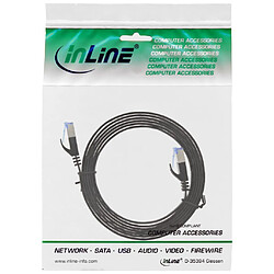 Câble de raccordement plat InLine® U / FTP Cat.6A noir 2m