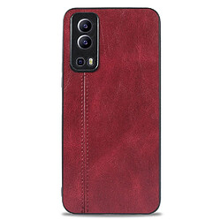 Coque en TPU + PU rouge pour votre Vivo Y72 5G