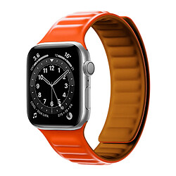 Bracelet Magnétique En Silicone Lisse Phonecare Compatible avec Apple Watch Series 10 - 42mm - Orange