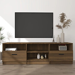 vidaXL Meuble TV Chêne marron 150x33,5x45 cm Bois d'ingénierie