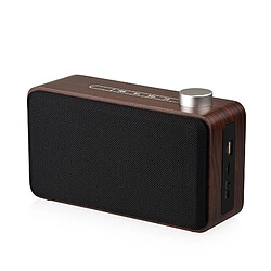 Yonis Enceinte Bluetooth Bois Tactile Subwoofer Support Carte TF U Disk AUX