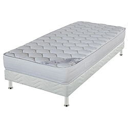 Ebac Matelas Montana + sommier tapissier Omega - 90x190 - Mousse - Hauteur 18 cm