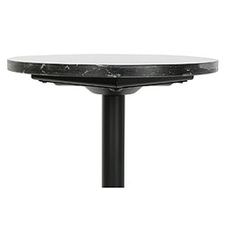 Avis Pegane Table d'appoint ronde en métal doré et marbre noir - Diamètre 45 x Hauteur 51 cm