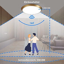 Autres Temps ZMH Plafonnier LED avec détecteur de mouvement Plafonnier d'intérieur I 15W Lumière de couloir 4000K pas cher