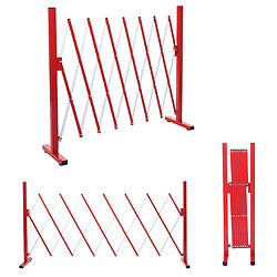 Mendler Grillage HWC-B34, grille protectrice télescopique, aluminium rouge/blanc ~ hauteur 103cm, largeur 28-200cm