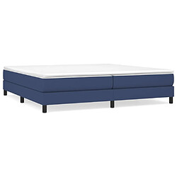 vidaXL Cadre de lit sans matelas bleu 200x200 cm tissu