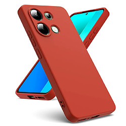 Htdmobiles Coque pour Xiaomi Redmi Note 13 4G - housse etui silicone gel fine + film ecran - ROUGE