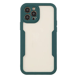 Coque en TPU + acrylique vert nuit pour votre iPhone 12 Pro 6.1 pouces