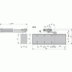 DORMAKABA Corps pour ferme-porte finition argent TS 72