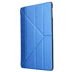 Avis Etui en PU origami façon soie avec support bleu foncé pour votre Apple iPad 10.2 (2019)