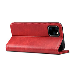 Wewoo Coque Etui à rabat en cuir veau Suteni porte-cartes et pour iPhone 11 Pro rouge pas cher