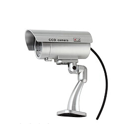 Wewoo Caméra factice CCTV étanche avec clignotant LED pour une recherche réaliste d'alarme de sécurité Argent