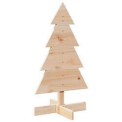 vidaXL Arbre de Noël en bois pour décoration 80 cm bois massif de pin