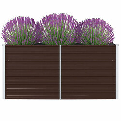 Maison Chic Jardinière,Bac à fleurs - pot de fleur 160 x 80 x 45 cm Acier galvanisé Marron -GKD19590