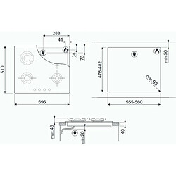 Avis Smeg Plaque gaz P64ES Piano Design, Grilles Ever Shine,