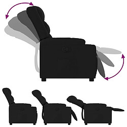 Avis vidaXL Fauteuil inclinable Noir Tissu