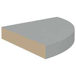 Avis vidaXL Étagères d'angle flottantes 2 pcs gris 25x25x3,8 cm MDF