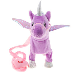 peluche peluche animal licorne musical cheval jouet électrique marche cheval violet