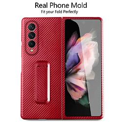 Coque en TPU + PU anti-rayures, coin renforcé hybride, antichoc rouge pour votre Samsung Galaxy Z Fold3 5G