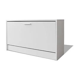 Maison Chic Banc à chaussures | Meuble de rangement à chaussures Meuble d'Entrée 80 x 24 x 45 cm Blanc -MN93082