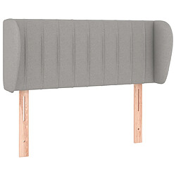 vidaXL Tête de lit avec oreilles Gris clair 103x23x78/88 cm Tissu