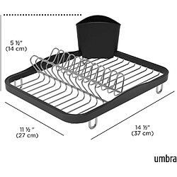 Avis Umbra Egouttoir vaisselle avec porte ustensiles amovible.