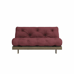 Acheter Inside 75 Canapé convertible futon ROOTS pin carob brown coloris bordeaux couchage 160x200 cm