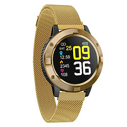 Chrono Chronus Q10 Women's Smart Regarder IP67 Imperméable Smartwatch Smartwatch Homme Moniteur De Fréquence Cardiaque Mode Multi-Sport Fitness Tracker Podomètre(Brun)