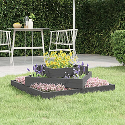 vidaXL Jardinière Gris 83x83x27 cm Bois massif de pin