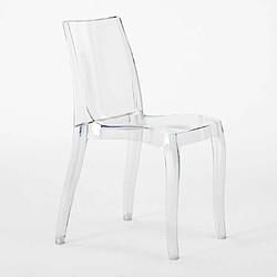 Avis 18 Chaises Cristal Light Grand Soleil Transparent promo offre stock pour Bar café, Couleur: Transparent