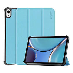 Enkay Etui en PU avec support à 3 volets bleu clair pour votre Apple iPad mini 6 (2021)