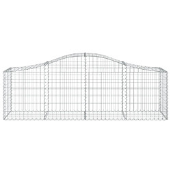 Avis vidaXL Paniers à gabions arqués 8 pcs 200x50x60/80 cm Fer galvanisé