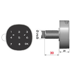 Avis Les Armoires De Serrure De Digital De Tiroir De Bureau De Serrure Intelligente électronique Vigoureuse Serrent 30mm