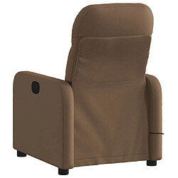 Avis vidaXL Fauteuil inclinable de massage électrique marron tissu