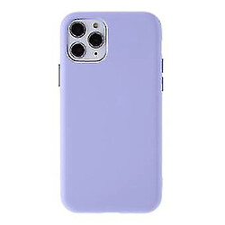 Universal Étui en silicone à boutons latéraux détachables liquides violets légers pour votre Apple iPhone 11 Pro max 6,5 pouces