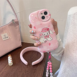 GUPBOO Étui pour iPhone11ProMax Niche mouton bouclé fille étui téléphone portable bracelet anti-chute