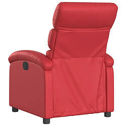 Maison Chic Fauteuil inclinable,Fauteuil luxe de relaxation Rouge Similicuir -MN88067 pas cher