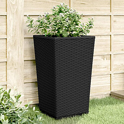 vidaXL Jardinières 4 pcs noir 32,5x32,5x57 cm polypropylène