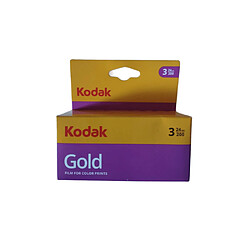 KODAK Pack 3 x Pellicule Kodak Gold Couleur 200 ISO - Format 135 - 35 mm -24 poses - Multicolor