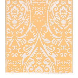 Avis vidaXL Tapis d'extérieur Orange et blanc 120x180 cm PP