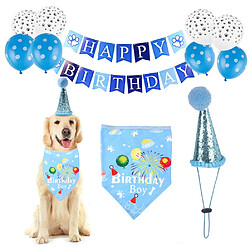 Universal Décoration de fête Accessoires Coiffures Cadeaux Maison Drôle Chapeau Réutilisable Echarpe Anniversaire Chien Banner Imprimé Mignon Chiot Garçon Fille | Chien Chapeau