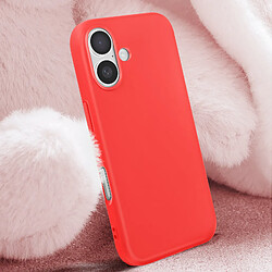 Avis Avizar Coque pour iPhone 16 Semi-rigide Soft-touch Anti-traces Rouge