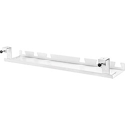 InLine® Gaine de câble/étagère pour Montage sous Table Blanc