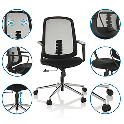 Avis Chaise de bureau / chaise pivotante SEDIOLO B assise tissu / dossier résille noir hjh OFFICE