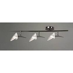 Luminaire Center Spot Flavia 3 Ampoules G9 avec Adjustable Heads, chrome noir