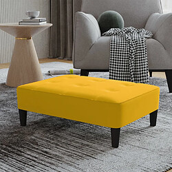 vidaXL Repose-pied Jaune 78x56x32 cm Velours