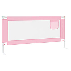 Acheter vidaXL Barrière de sécurité de lit d'enfant Rose 190x25 cm Tissu