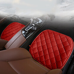 Acheter Wewoo 3 PCS / Set luxueux coussin de couverture de siège de voiture chaud Universel avant arrière couvre housses de de chaise anti-dérapant tapis de pas de en peluche rouge