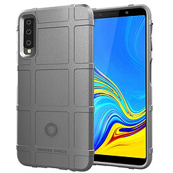 Wewoo Coque Housse en silicone de couverture protection antichoc totale pour Galaxy A7 2018 (Gris)