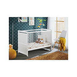 Asm Lit bébé tradition TYMEK en bois de pin 67x124 x H 56,90 cm pas cher